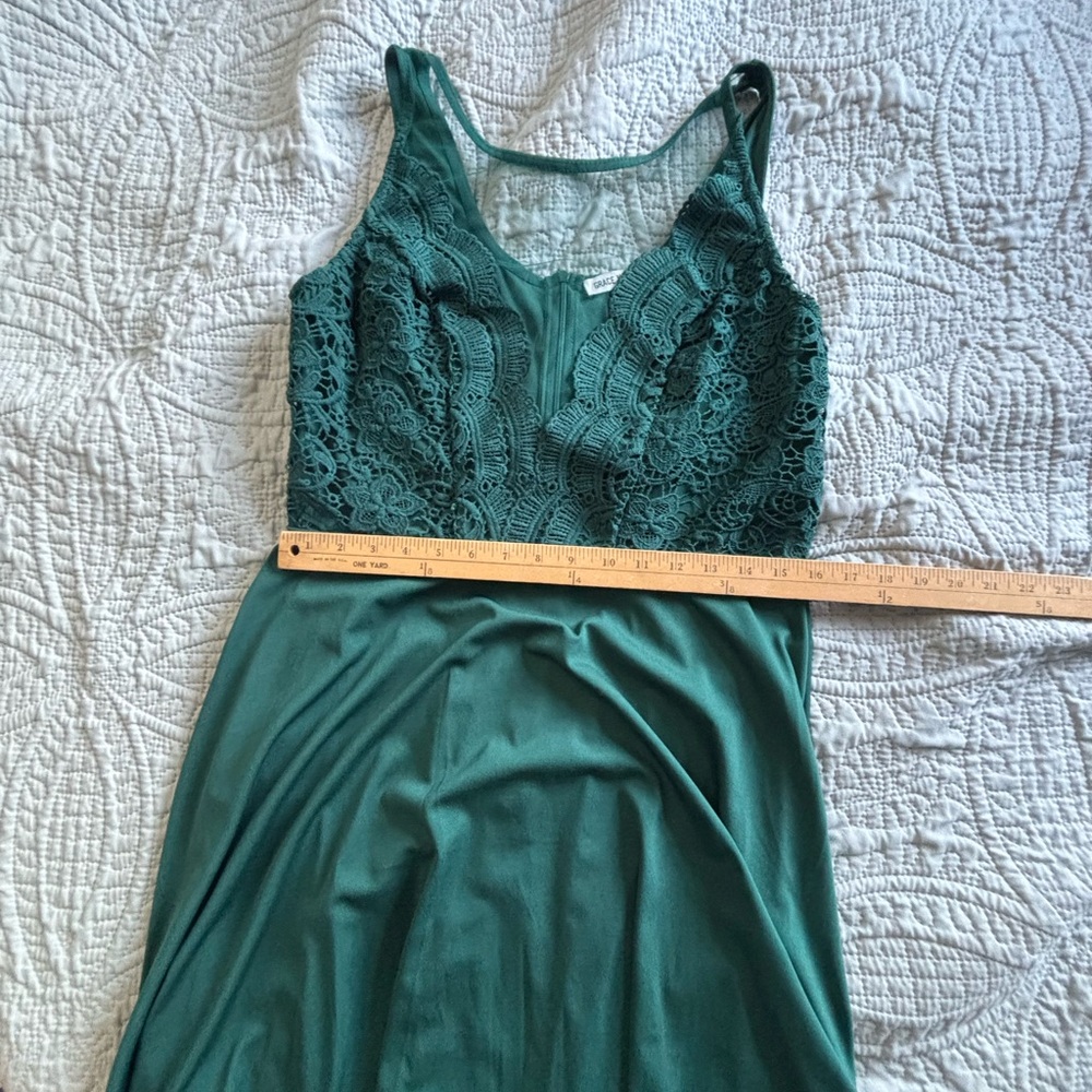 Elegant Green Lace Dress
